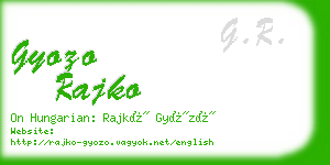 gyozo rajko business card